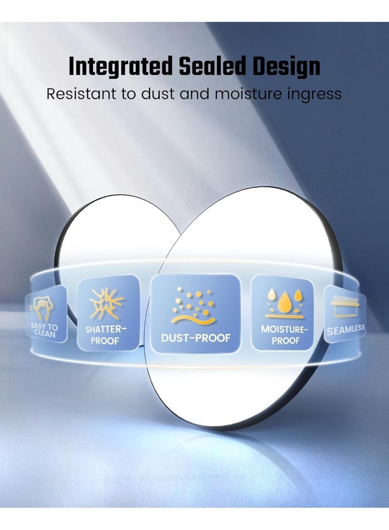 DUNISO LED Panel Light with Adjustable Lighting, Three Color Temperature, LED Ceiling Lights for Bedroom Room, Flush Mount Ceiling Light for Living Room, Bathroom, Kitchen, Stairs, Balck - Image 5